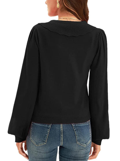 Collared Long Sleeve Button Down Cardigan Carauana Store