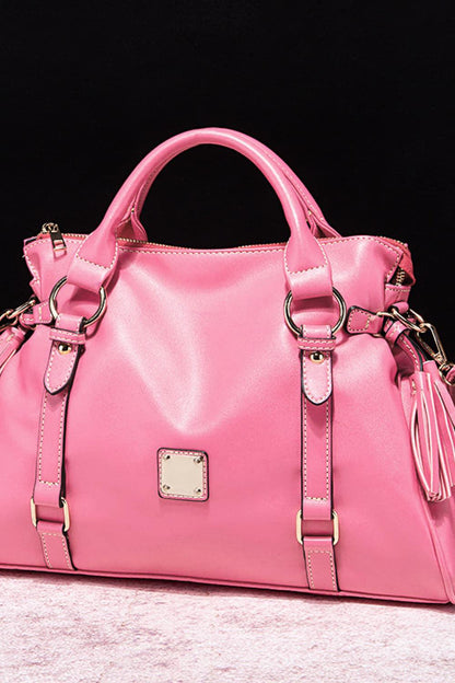 PU Leather Handbag with Tassels Carauana Store