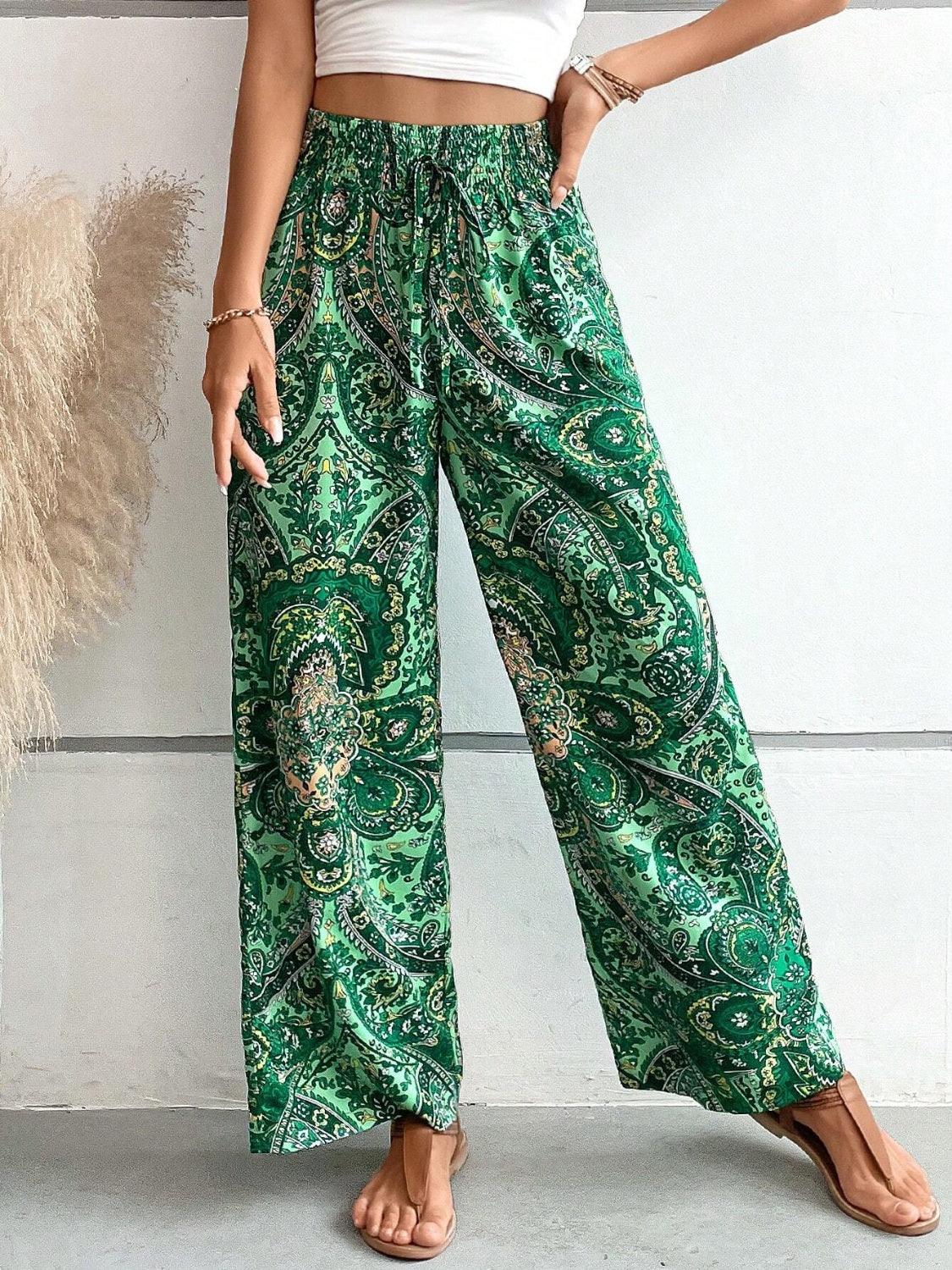 Printed Wide Leg Pants Carauana Store