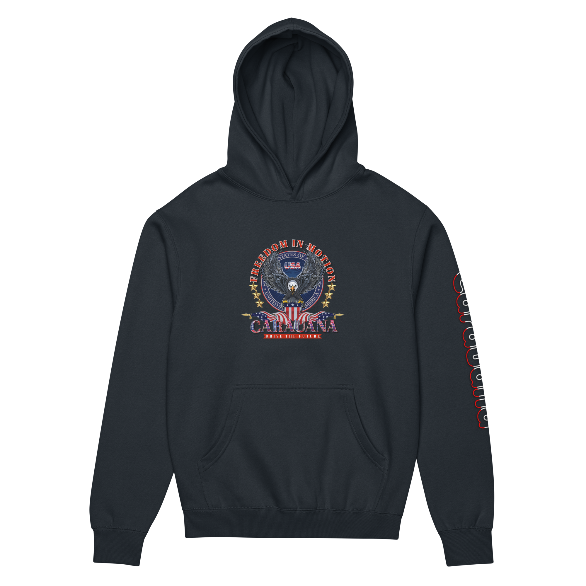 CaRaUaNa Unisex Hoodie Navy Cotton - CaRaUaNa Fashion