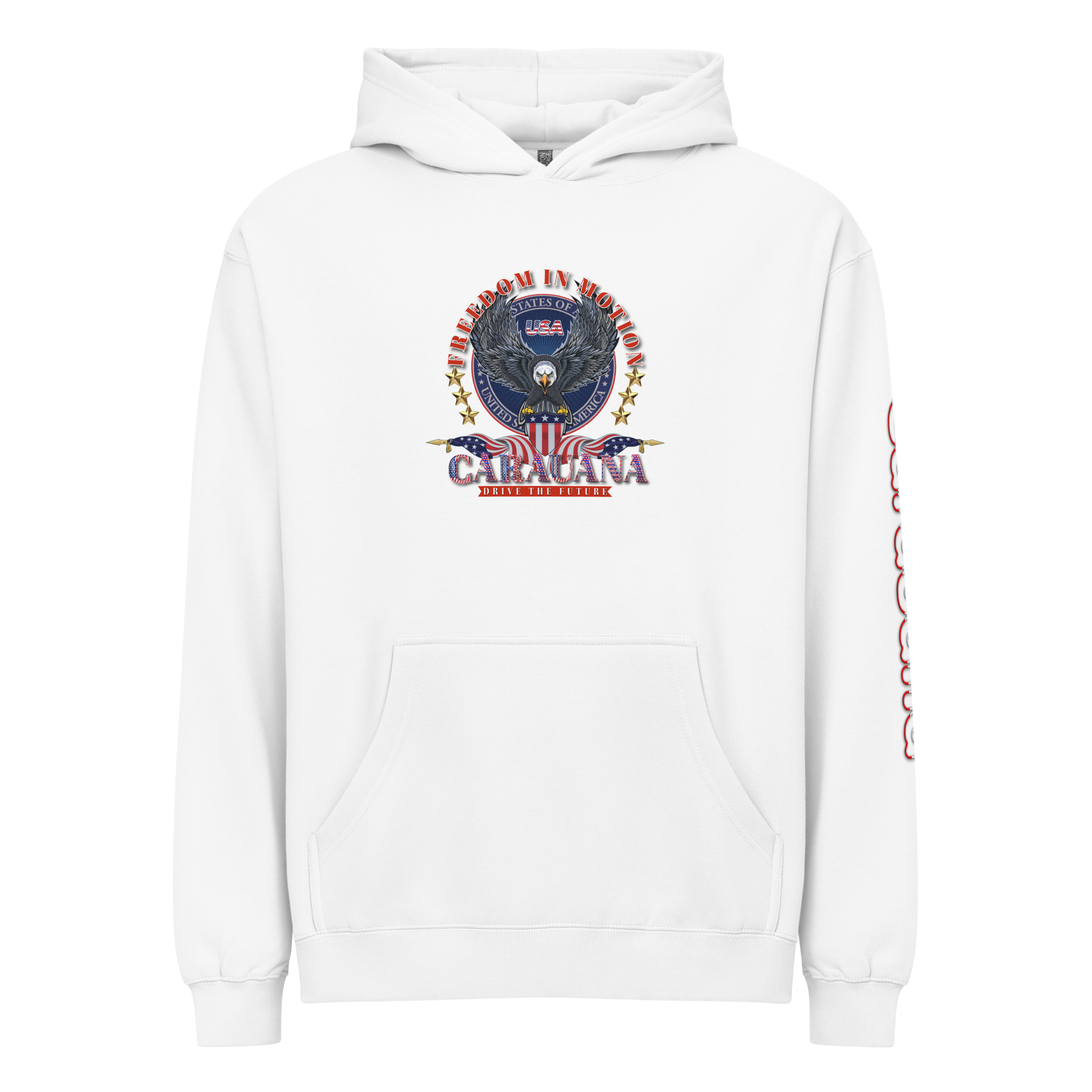 CaRaUaNa unisex hoodie white cotton - CaRaUaNa Fashion