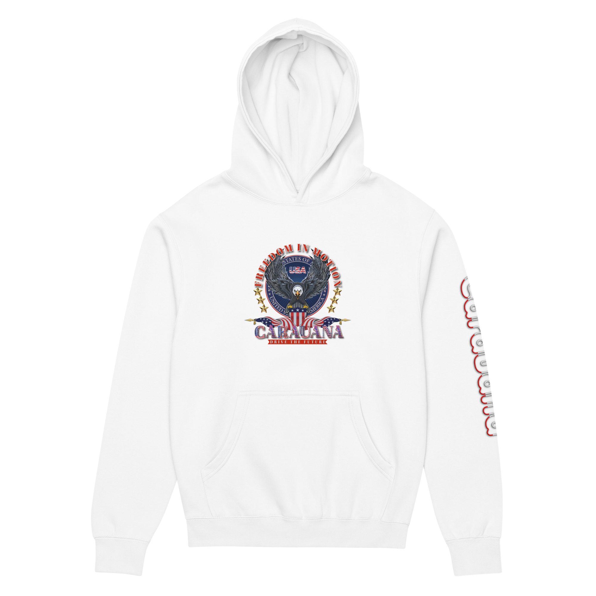 CaRaUaNa unisex hoodie white cotton - CaRaUaNa Fashion