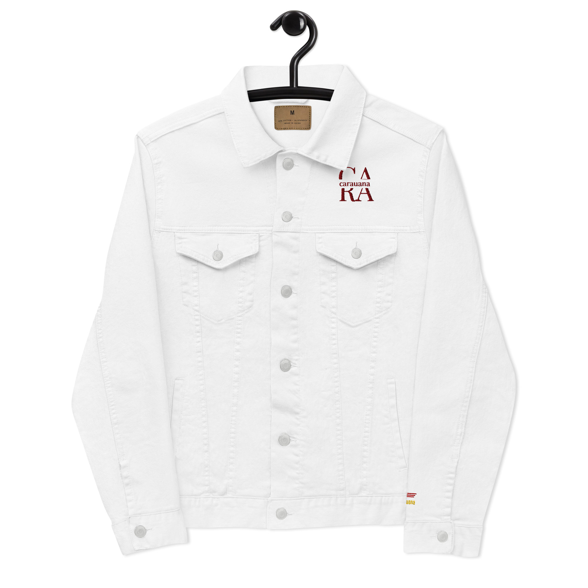 CaRaUaNa Original denim jacket white Carauana Store