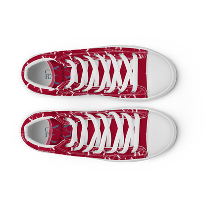 womens-high-top-canvas-shoes-RED