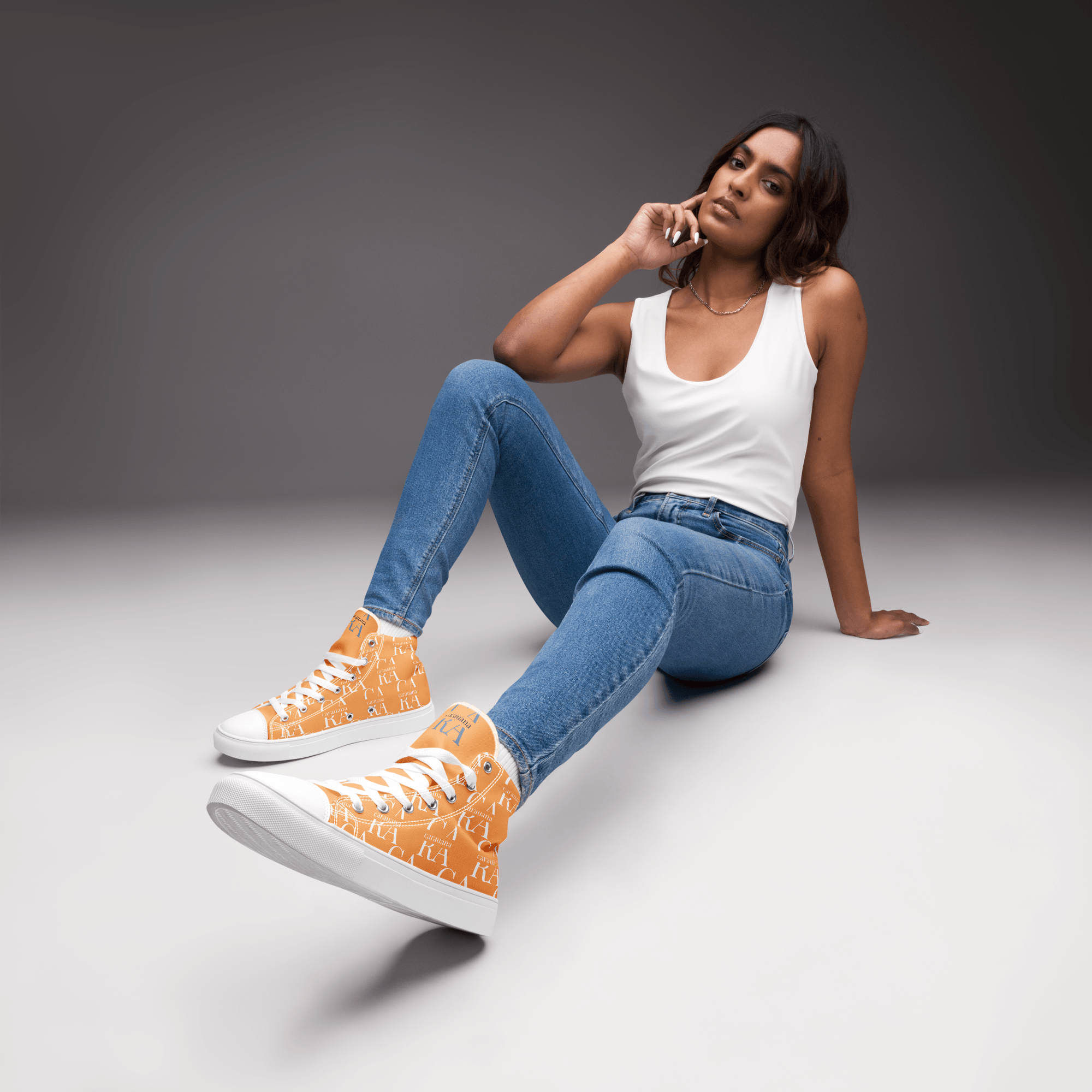 CARAUANA Hip Hop canvas shoes Orange Branded Carauana Store