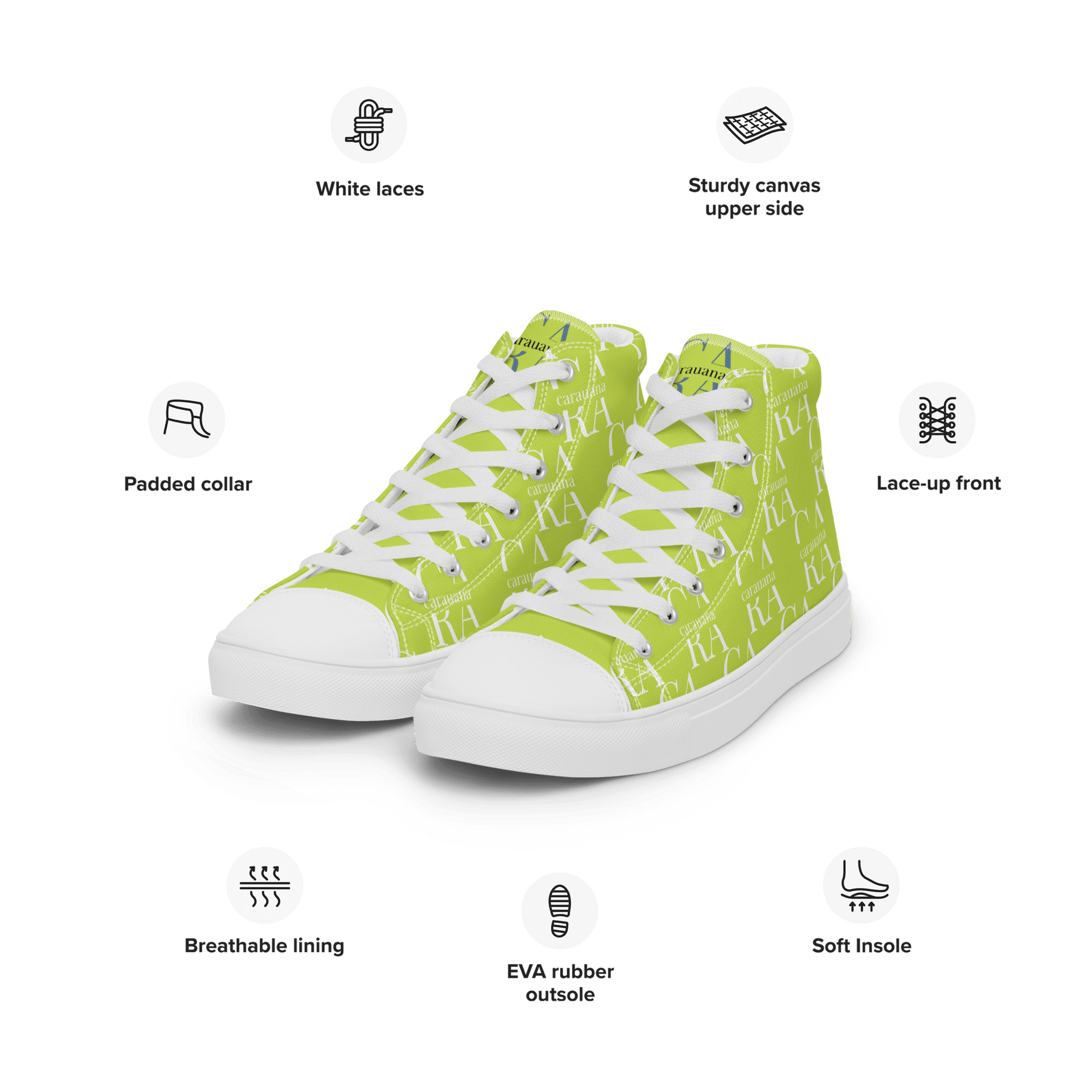 CARAUANA Hip Hop canvas shoes Lemon Branded