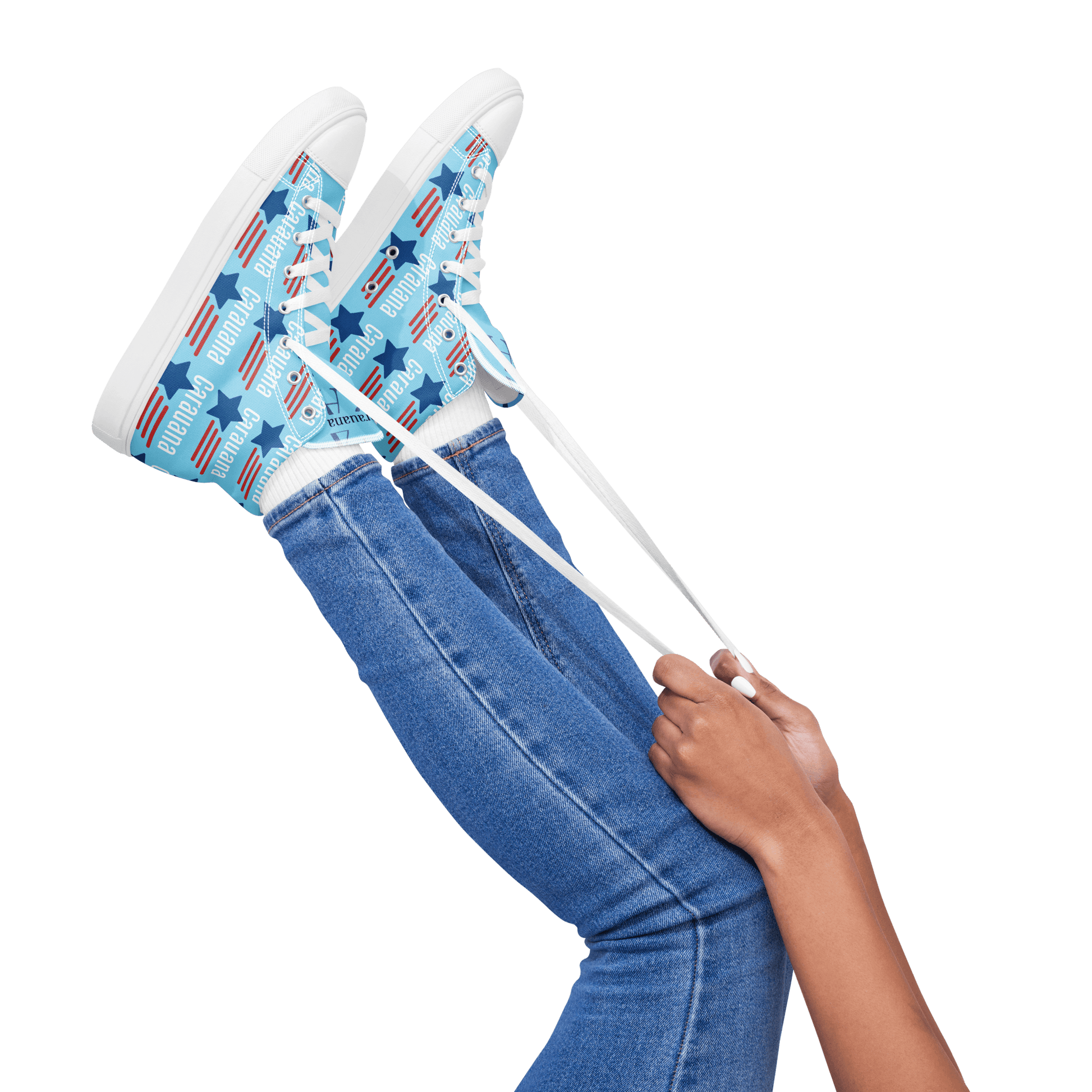 CARAUANA Hip Hop canvas shoes sky blue USA